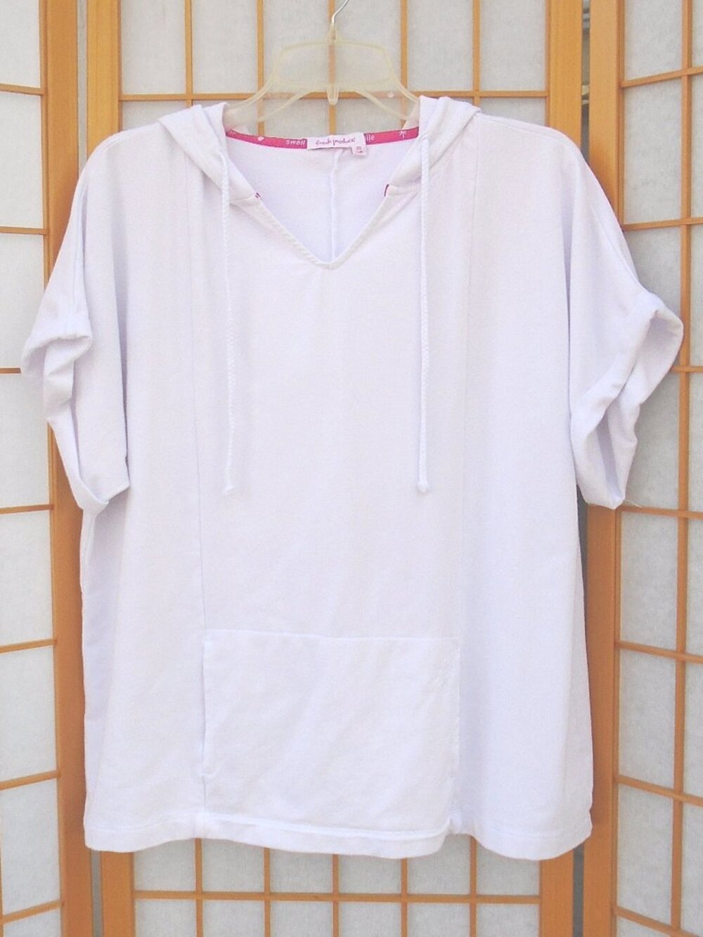 OS white Siesta Key Hoodie beachy Cover-up one size M-L-XL